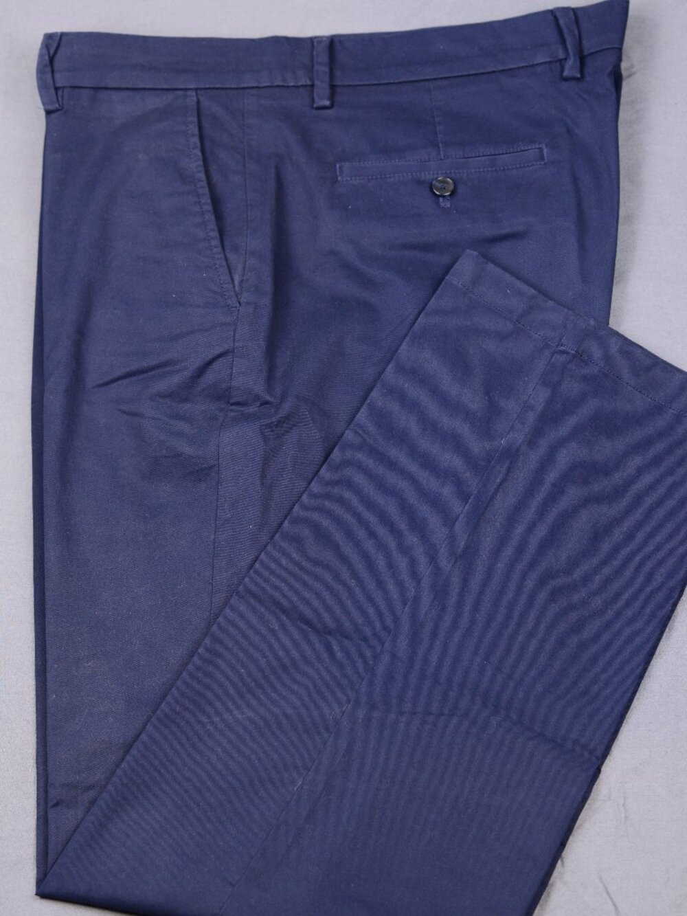 St. Aisle Men's Wearhouse Stretch Cotton Chino Pants Navy Blue Size 38x32